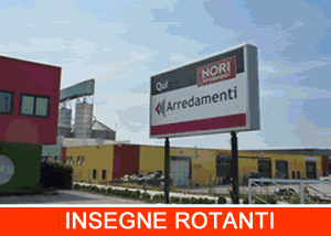 insegne aziendali a prismi orizzontali