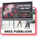 Pubblicità rotante nelle  Aree pubbliche con i  Multiposter: fino a 11 messaggi variabili